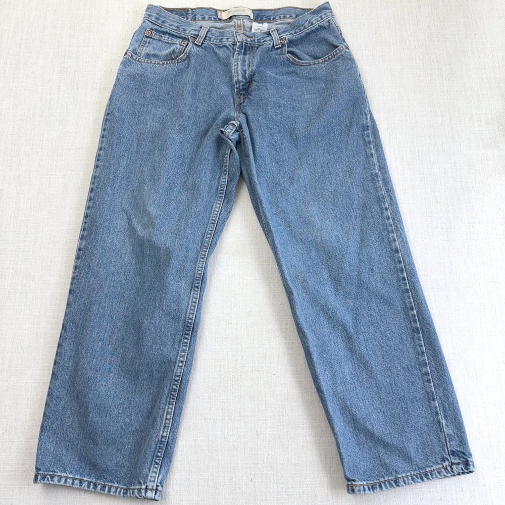 Levis 550 Relaxed Fit Jeans Mens Husky 34x28 Blue Loose Straight Denim 409500214